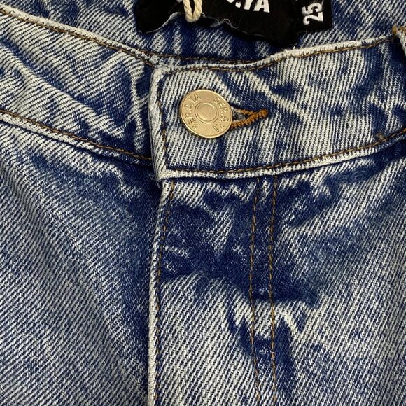 Ser.O.Ya Women's Heidi Patchwork Straight-Leg Jeans – Size 25 – Coastline Blue - Picture 12 of 13